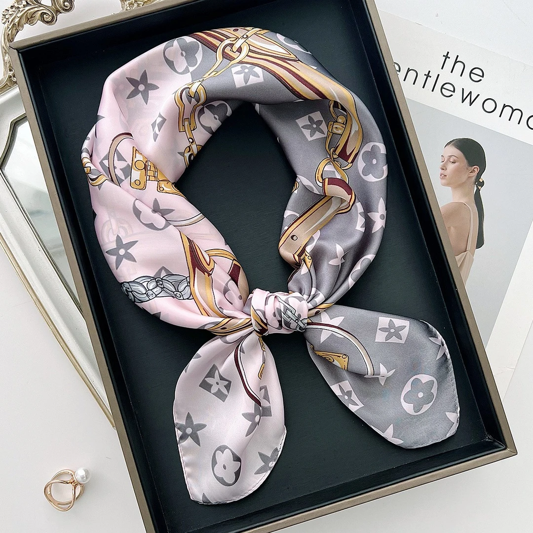 100新款百搭杭州丝绸丝巾70*70#3237