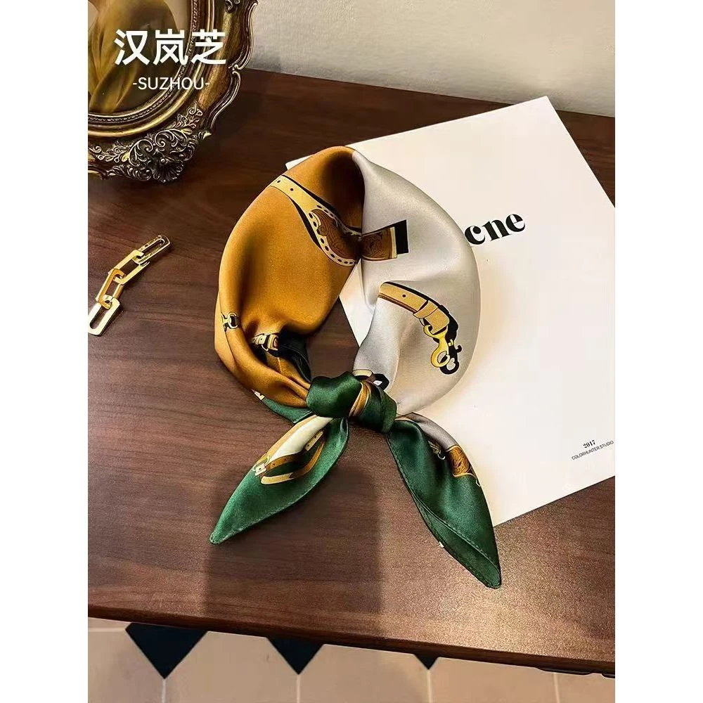 100新款百搭杭州丝绸丝巾70*70#2053