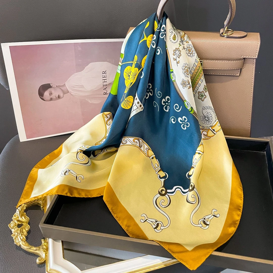 100新款百搭杭州丝绸丝巾70*70#2061