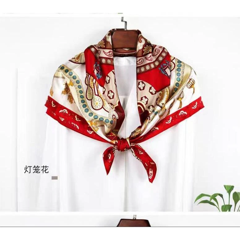 100新款百搭杭州丝绸丝巾90*90#9011