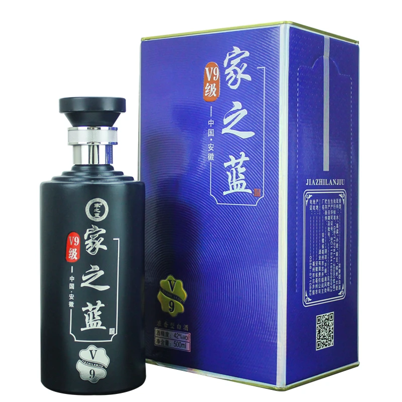 徽道家之蓝V9 浓香型白酒 固态发酵 滴滴纯粮42度500ml