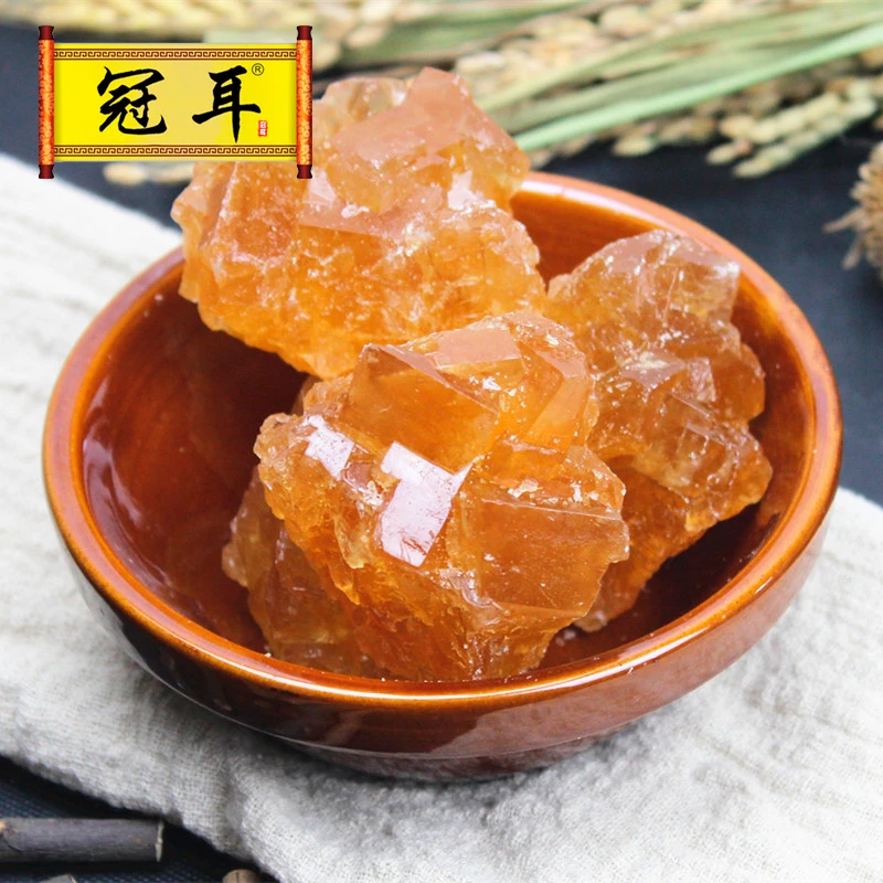冠耳福建古田老冰糖400g 老冰糖甘蔗颗粒熬制冰糖多晶手工黄冰糖