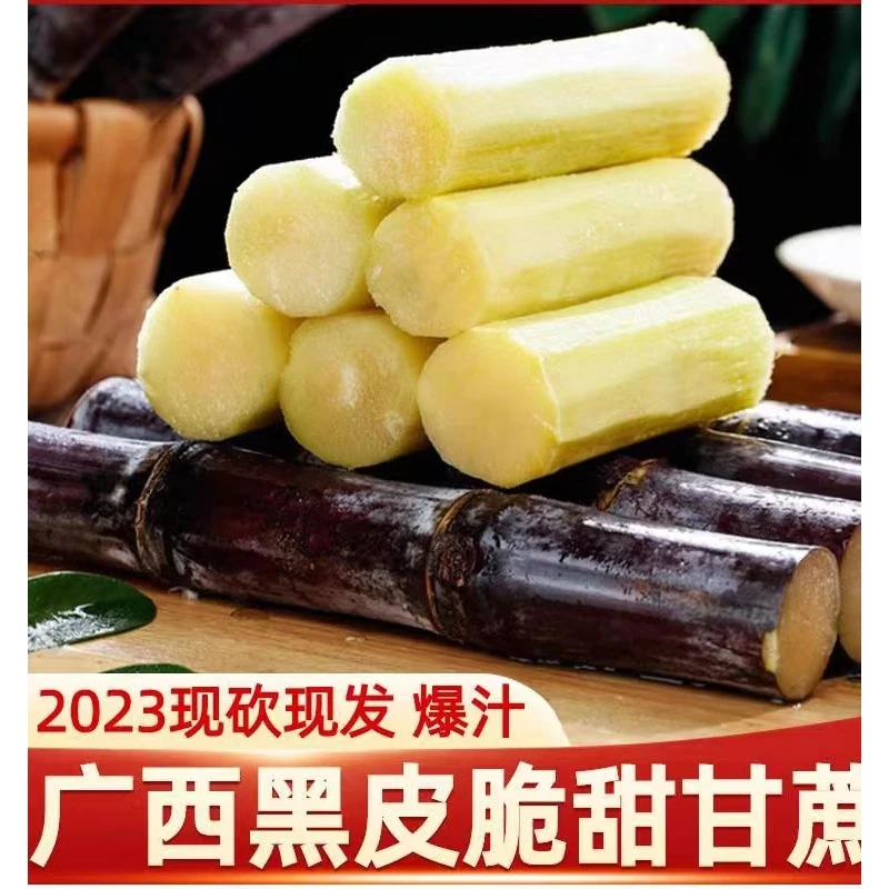 甘蔗新鲜脆甜多汁正宗广西水果甘蔗黑皮薄皮红皮紫皮特产甘甜现挖
