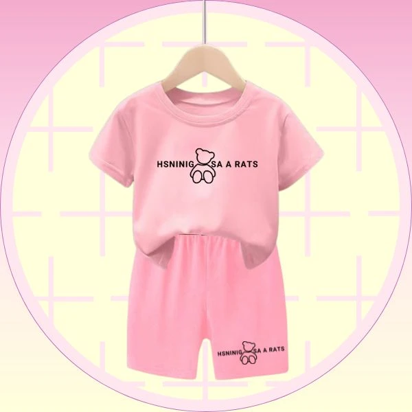 儿童纯棉童装短裤套装小童运动洋气休闲时尚宝宝夏季宽松中大童