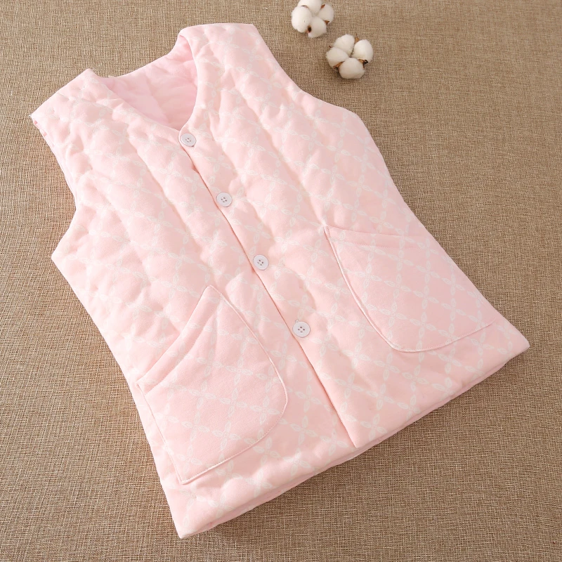 女士棉花手工马甲妈妈保暖内外穿马夹坎肩大人加厚拜年服背心秋冬