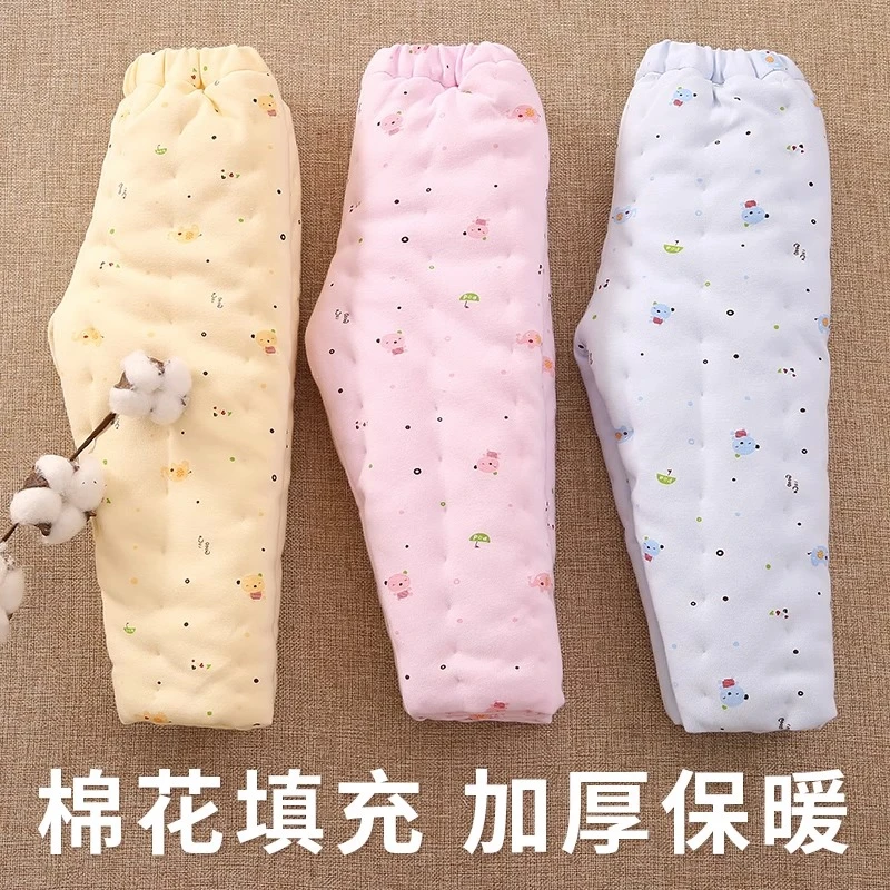 婴儿手工棉花棉裤男女宝宝加厚幼儿童装内胆内穿保暖裤子秋冬季