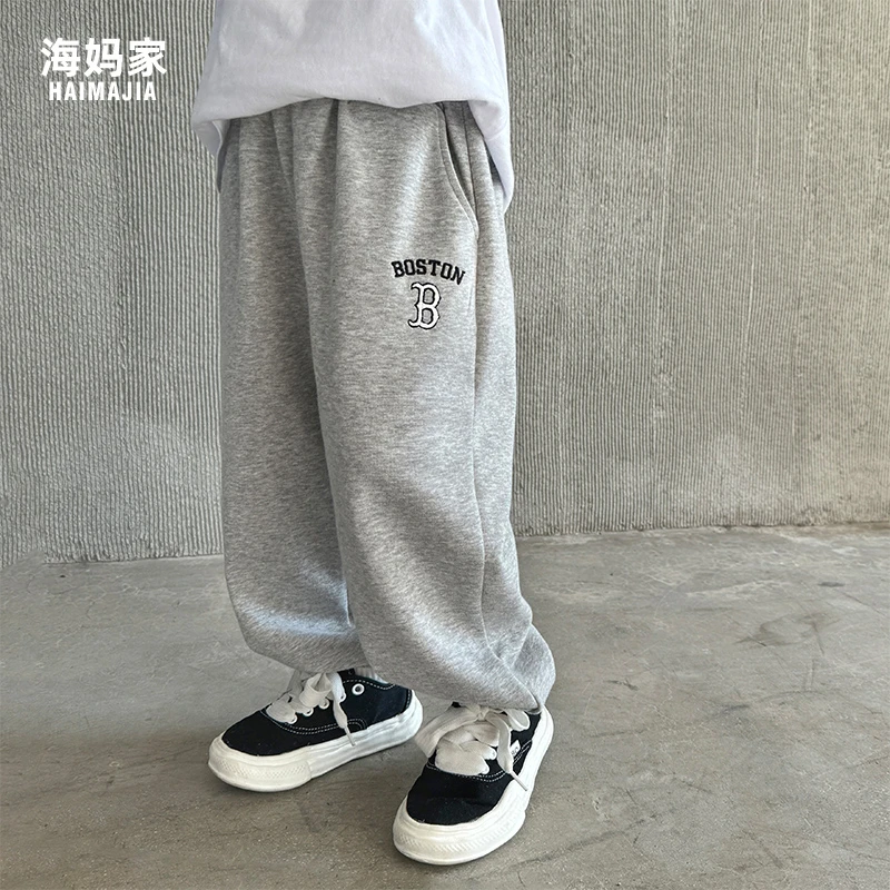 海妈家男童休闲裤子秋装新款卫裤儿童洋气春秋款男孩长裤24ak17