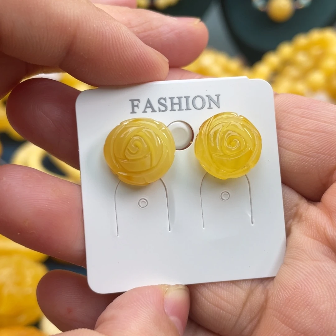 琥珀裸石未镶嵌琥珀蜜蜡