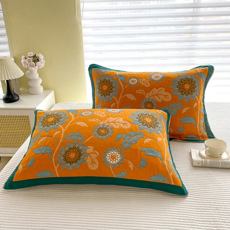 枕巾纯棉家用全棉纱布枕头巾防滑防头油枕头垫枕头套巾秋冬2024款