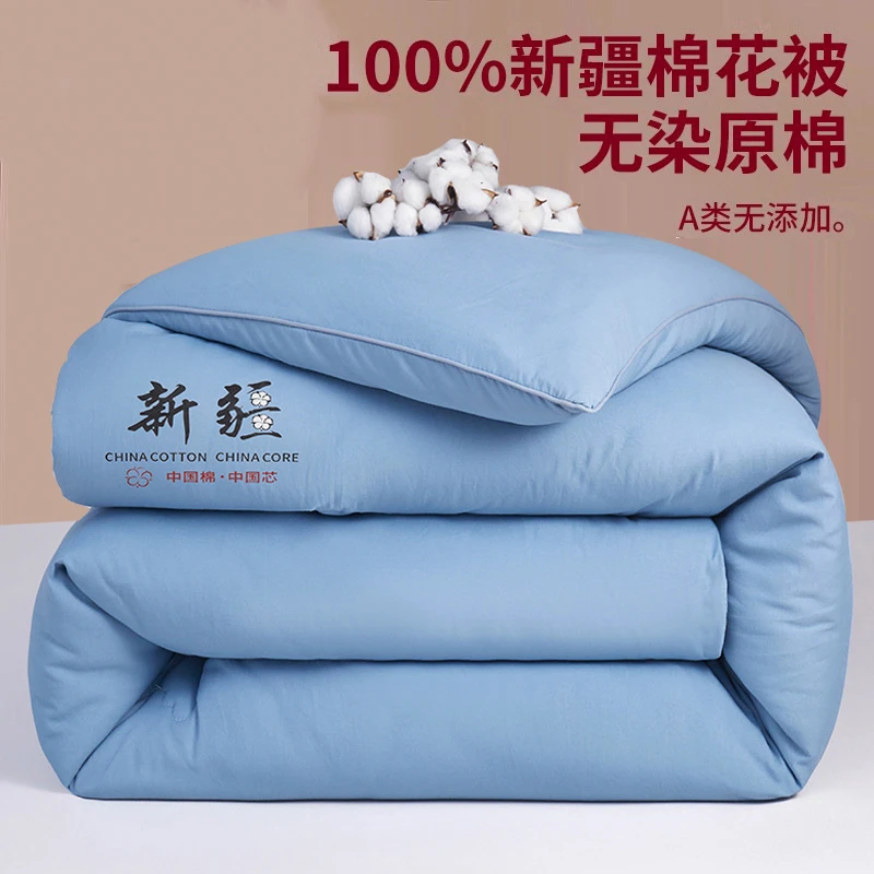 棉被新疆棉亲肤全棉垫被冬季加厚保暖纯棉被子棉花被被芯四季通用