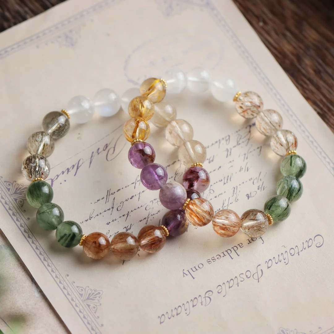 发晶多宝圆珠时尚气质百搭个性送礼女款手串（多样性发货 发其一）