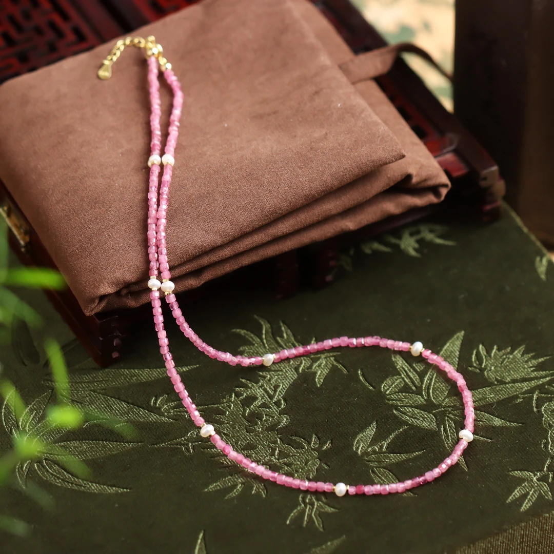 碧玺满天星小米珠民族风时尚小众个性复古女款项链锁骨链