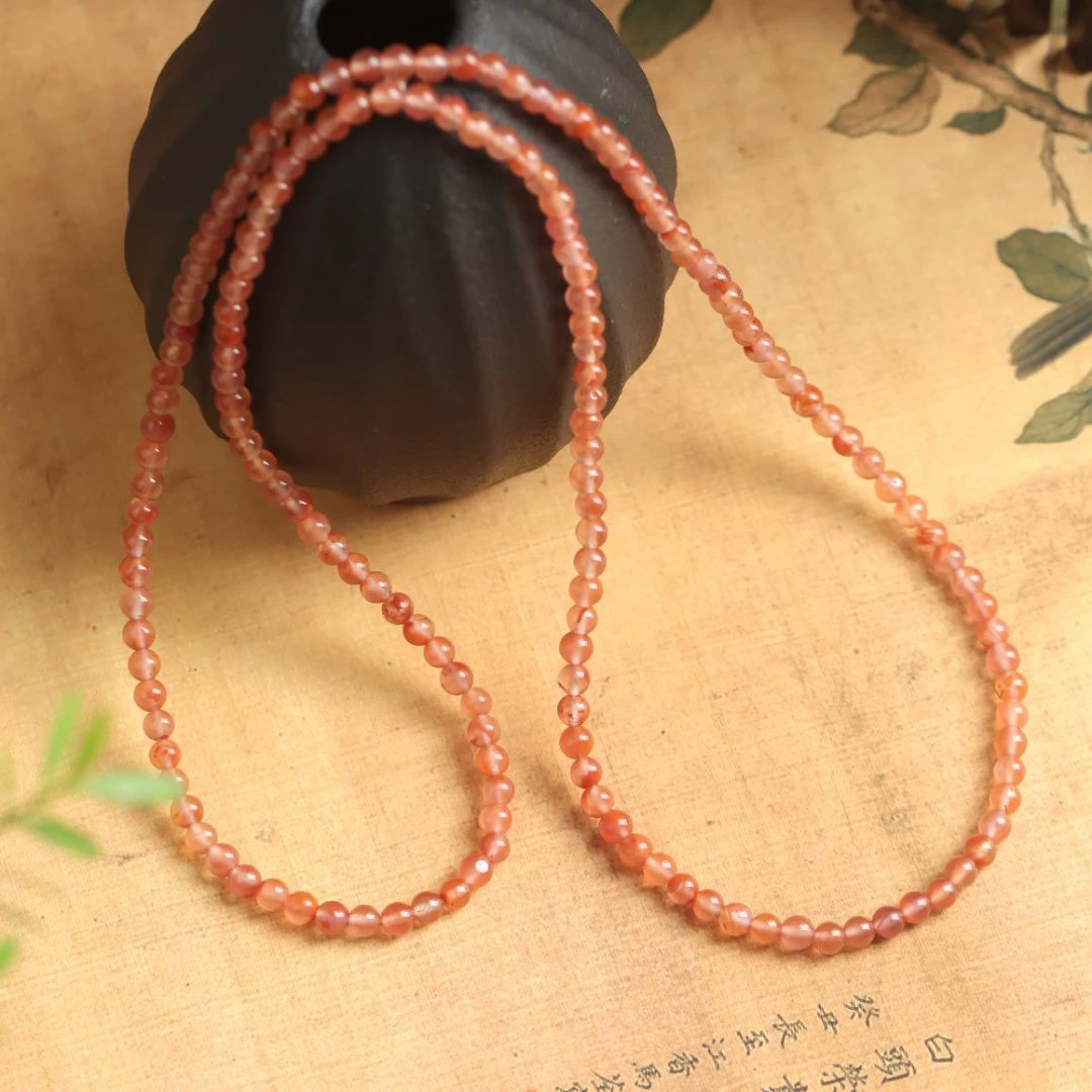 南红玛瑙圆珠民族风百搭送礼冰飘女款多圈手串
