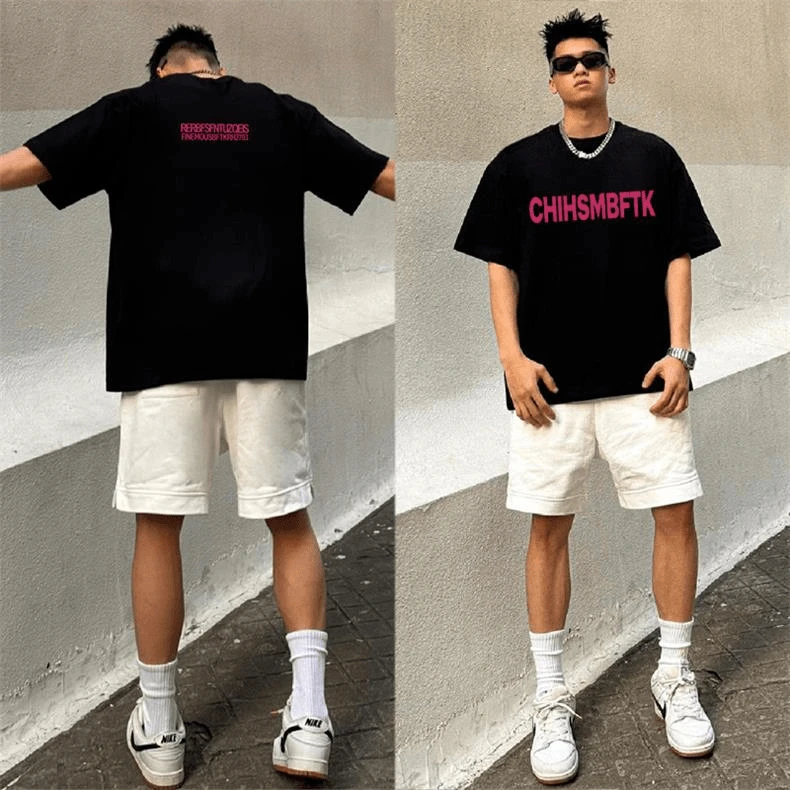 男装200-300斤潮男纯棉短袖男休闲百搭情侣夏季宽松加大版