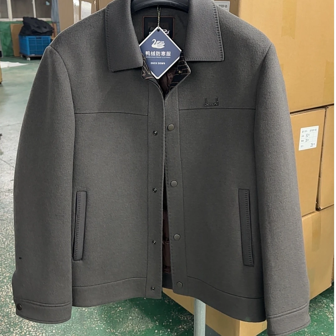 【原歌】2024年冬季新款半双面针织翻领斗口螺纹夹克D836