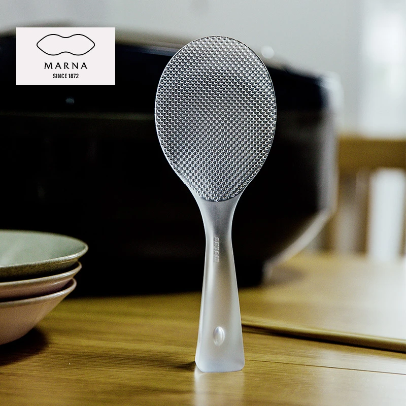 不易粘米饭日本原装进口marna可立透明饭勺子电饭煲饭铲乘饭勺