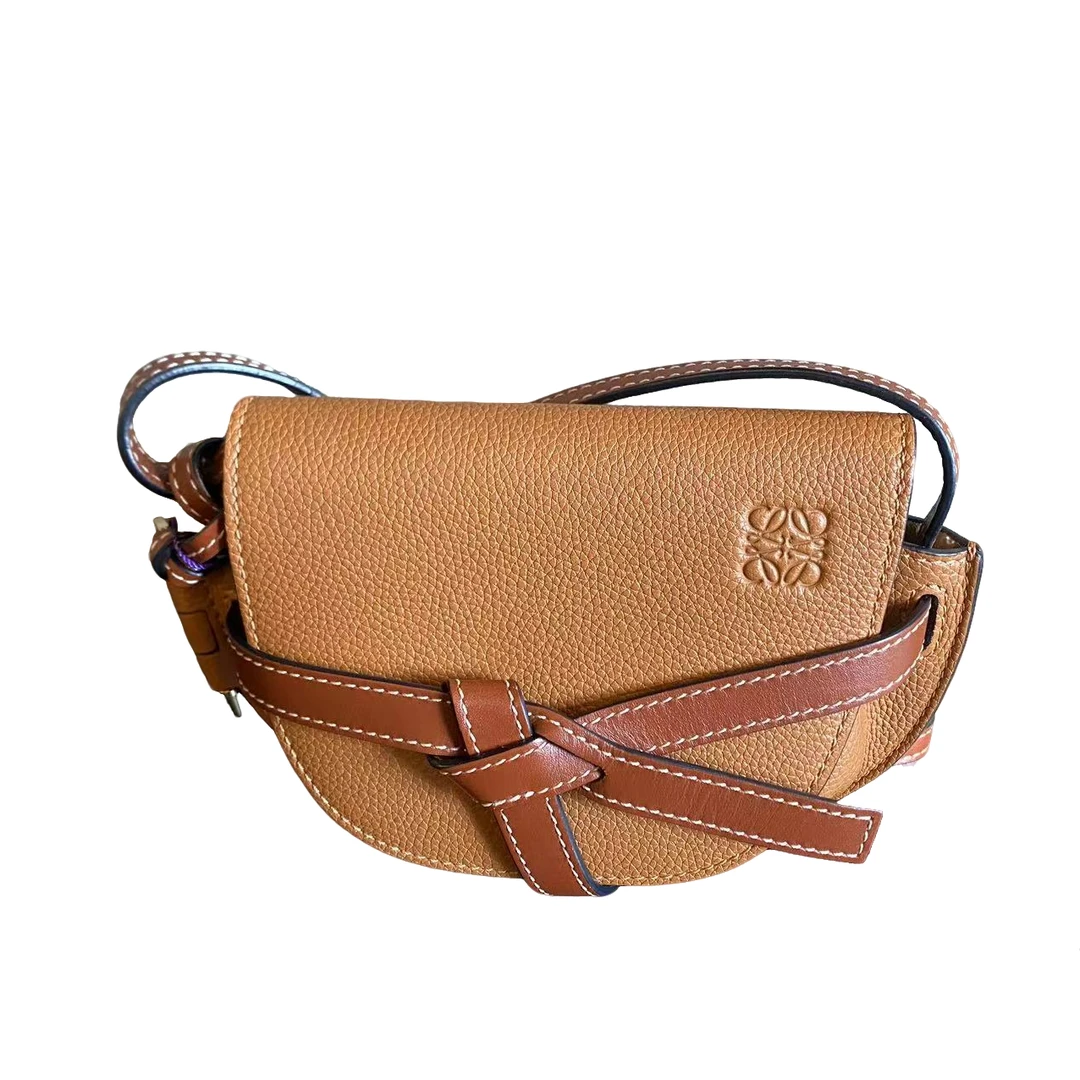 95新 LOEWE/罗意威 LOEWE/罗意威 焦糖色gate斜挎包