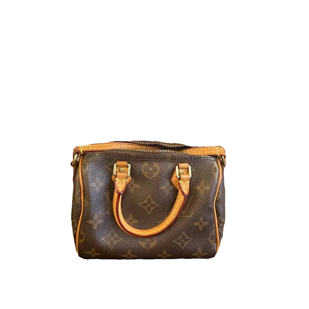 95新 LV lv 老款speedy nano斜挎包bw