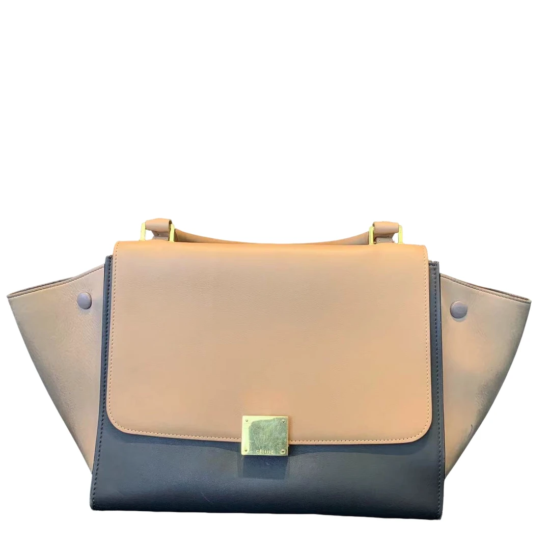 95新 Celine/思琳 Celine/思琳 拼色秋千斜挎包97新bwz9053