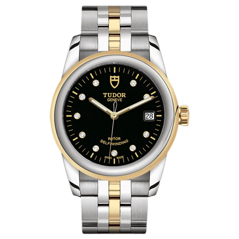 95新 TUDOR/帝舵 男款俊珏/55003/黑盘单表/36mm/自动机械腕表