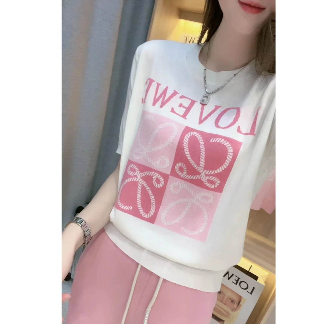 JL【字母提花】圆领百搭休闲时尚针织衫-B