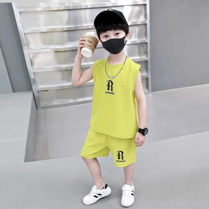 【2024新款】儿童背心短裤套装夏季新款男童潮流休闲两件套科学实验