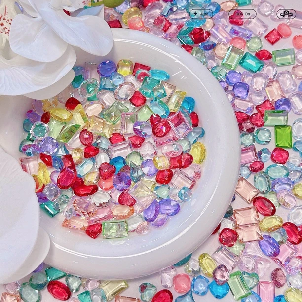 【 梧州料大混 】水晶美甲钻彩色超闪冰透