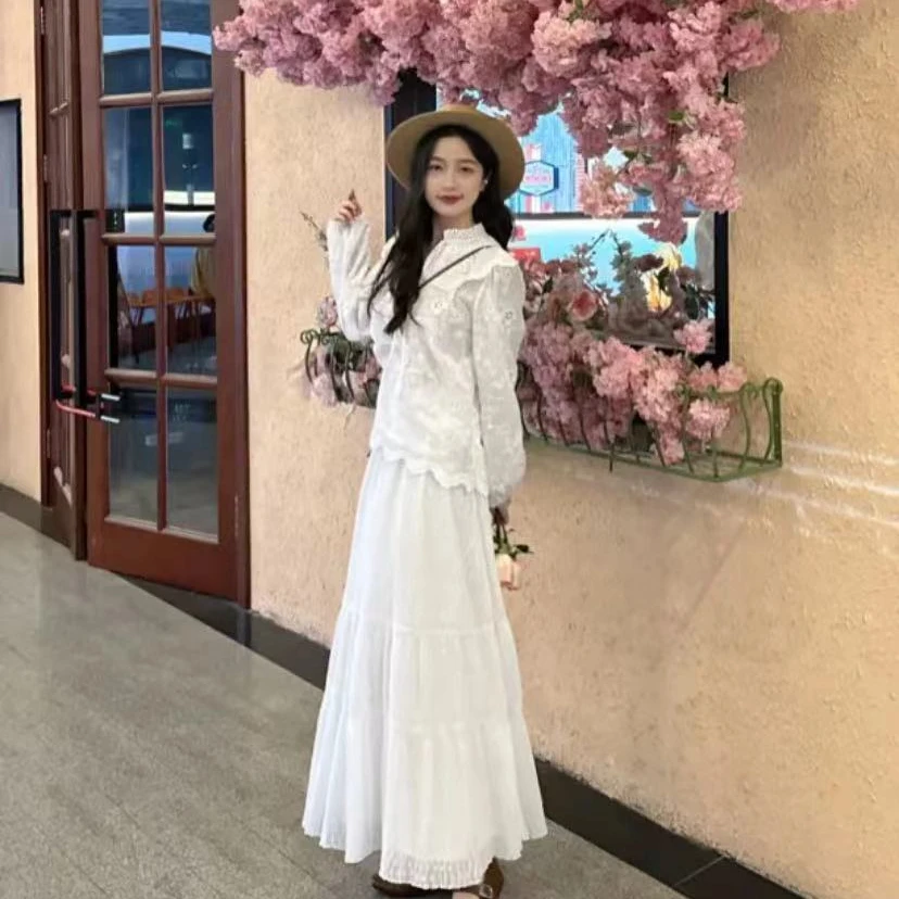 新款气质高腰显瘦半身裙1200355女装禅意仙气飘飘