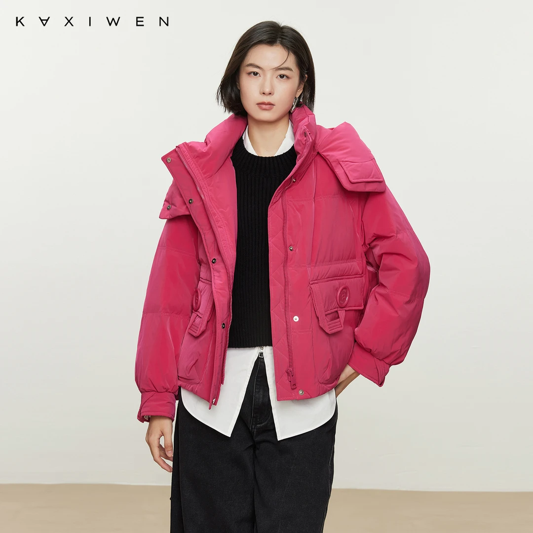 【爆款直降】设计感百搭短款羽绒服加厚白鸭绒外套X10BYS8663