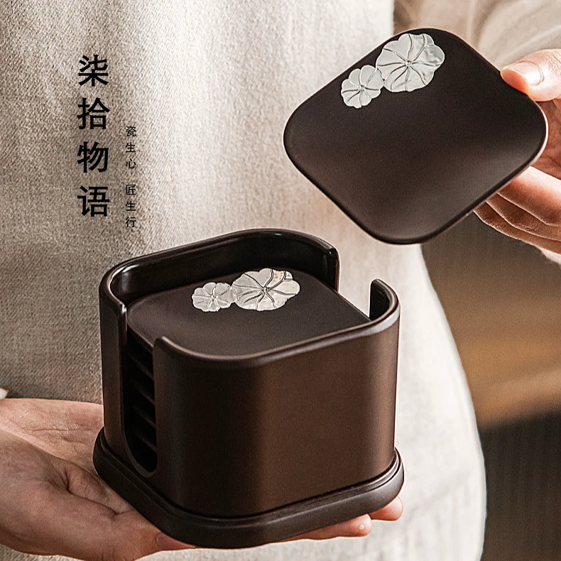 电木实木茶垫杯垫茶杯垫茶道功夫茶杯托茶托茶具配件木质隔热家用