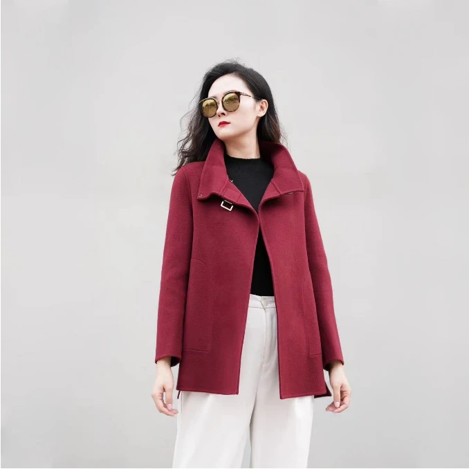 【活动】901541074时尚宽松百搭双面羊毛大衣