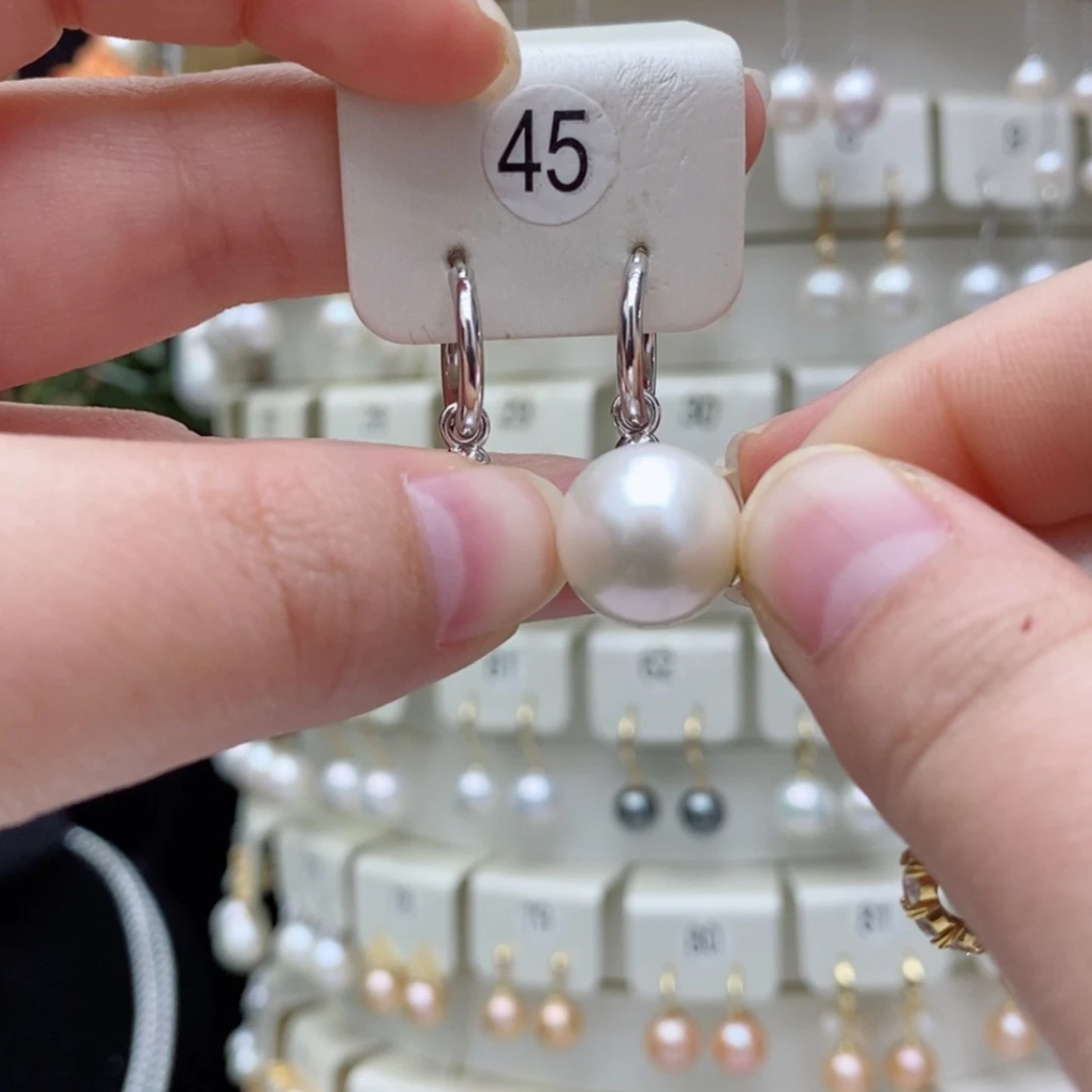 【闪购商品】淡水珍珠耳饰银S925镶嵌13➕