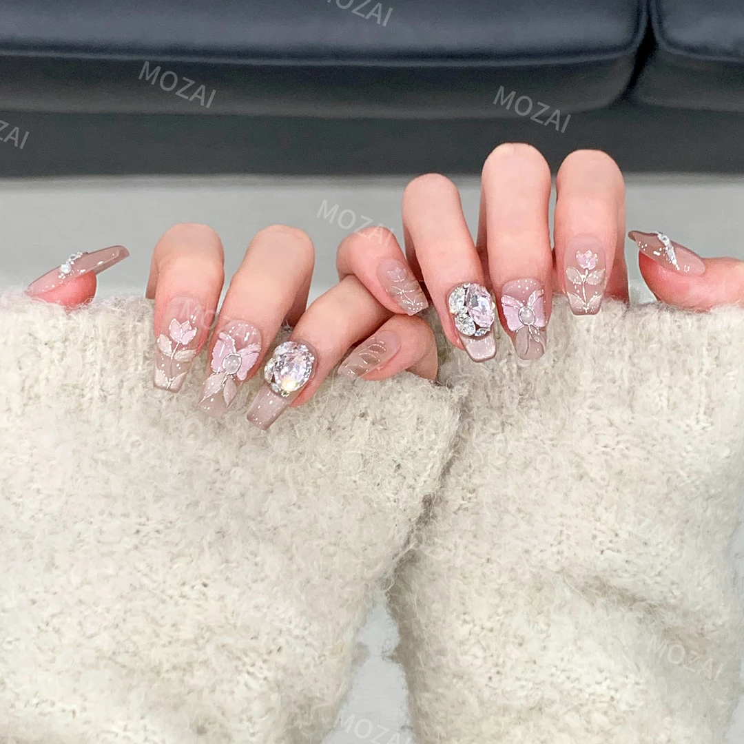 茉哉【蝴蝶姬】纯手工定制美甲拆卸穿戴甲A3152m