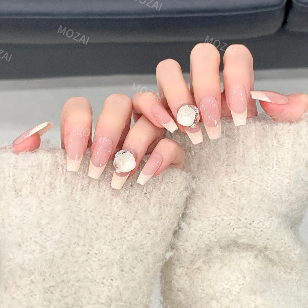 茉哉高定【施家全华/奶糖】纯手工定制美甲拆卸穿戴甲A3153m