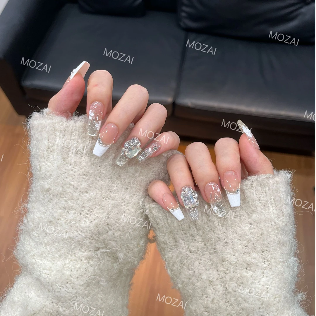 茉哉【拾花归】纯手工定制美甲拆卸穿戴甲A3145m