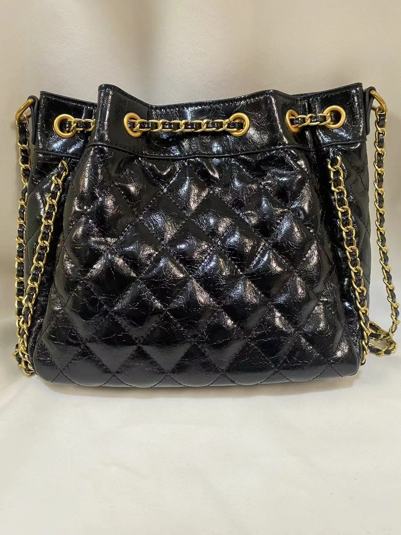 无手工打造女士包手拎斜跨10841黑色24cm阳桶