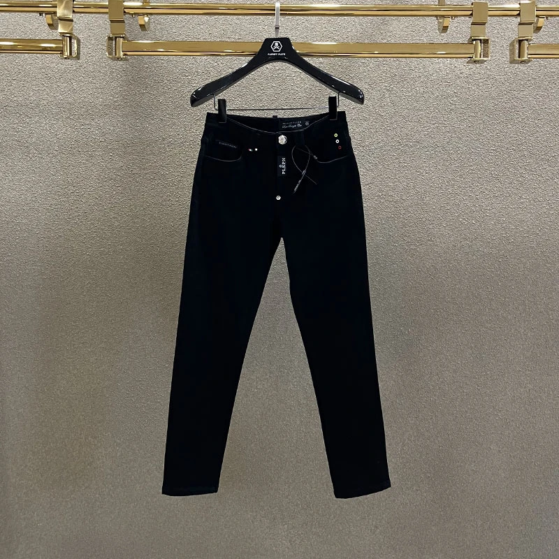 PLIPHPP PLEPN正品PP秋冬经典绅士黑高奢男士修身弹力牛仔裤 6803