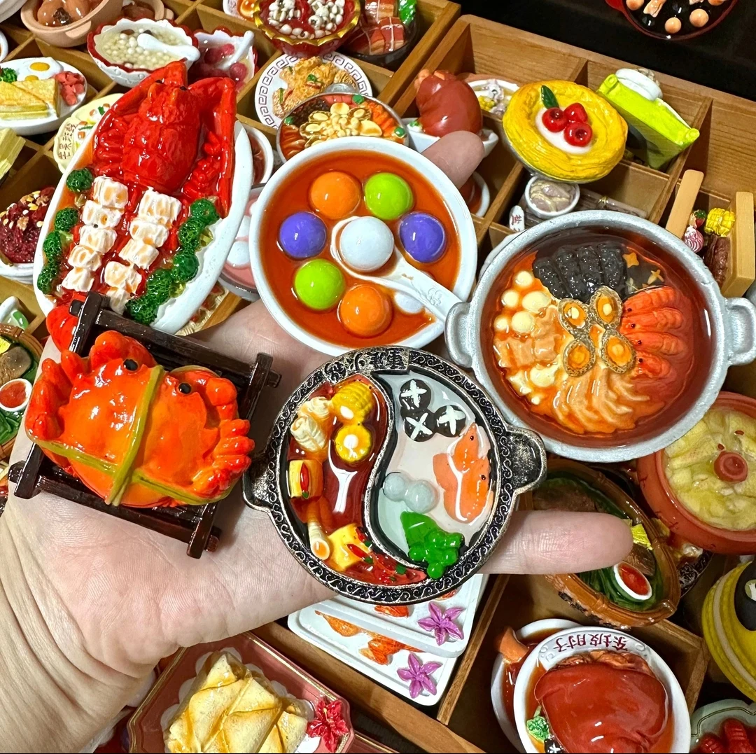 【线上拍】可爱立体仿真美食玩装饰冰箱贴食物磁铁创意菜品磁性贴
