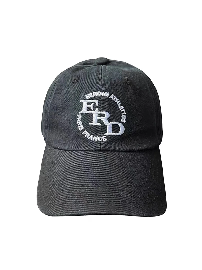三折清仓限量erd忧郁的富二代24SS 标语刺绣鸭舌帽棒球帽