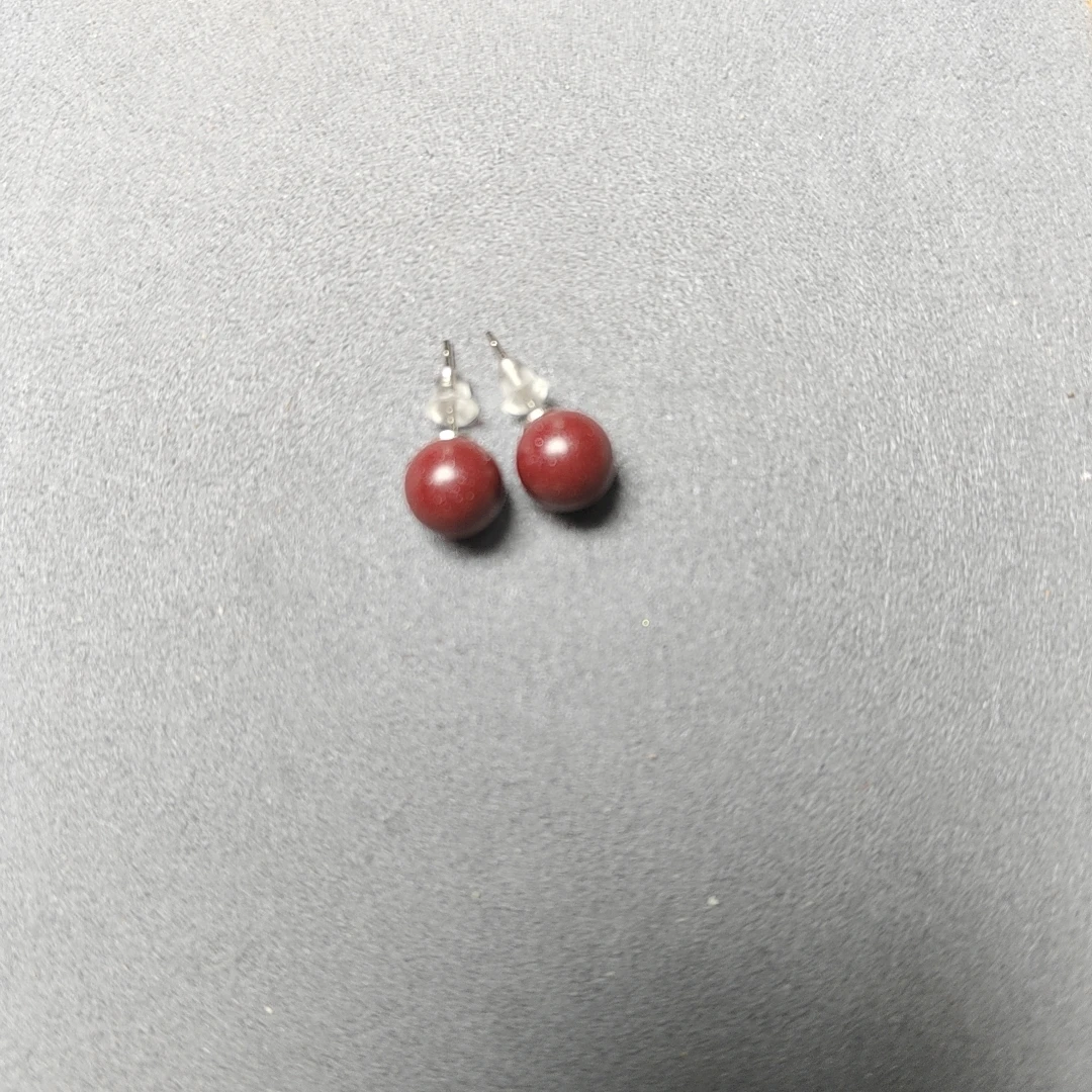 含辰砂工艺品高含量朱砂卡8圆珠