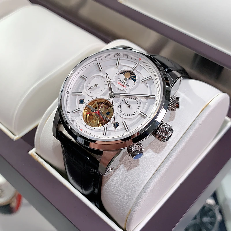 名表推荐卡罗莱男士手表全自动机械表多功能男表防水高端腕表1282