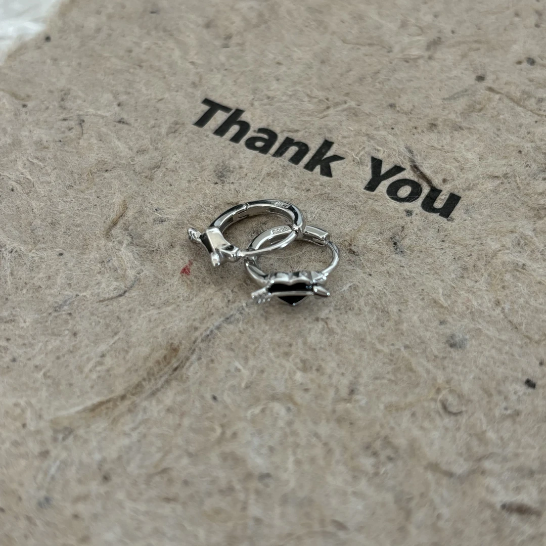 925银耳饰 韩国ins风时尚百搭气质简约 一箭穿心耳扣