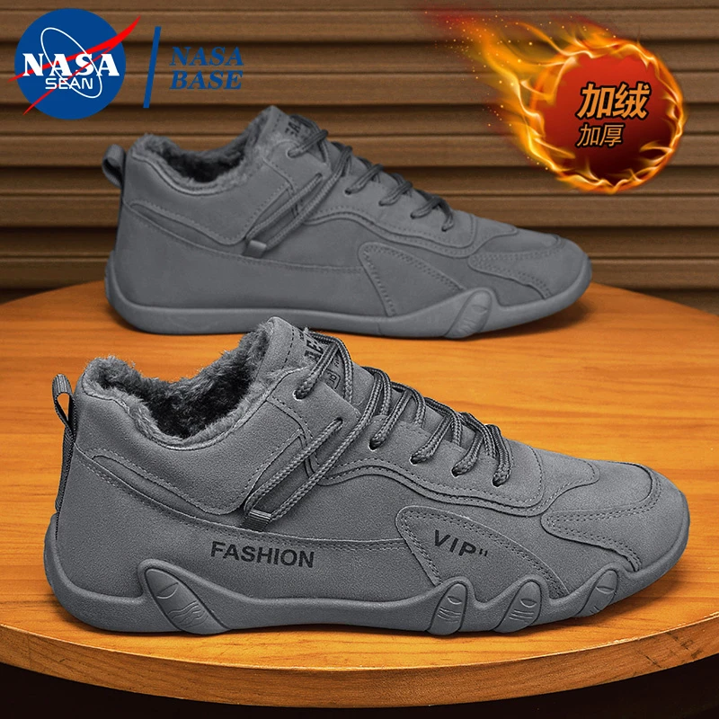 NASA联名雪地男鞋冬季加绒加厚保暖棉鞋男士运动休闲防滑高帮潮鞋