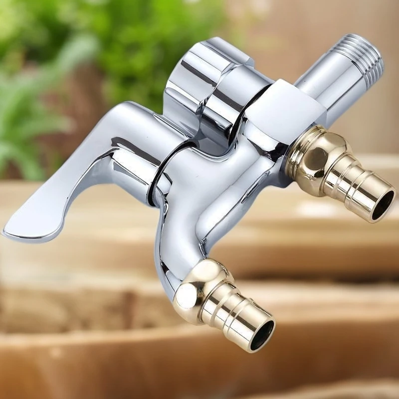 【外贸正品】洗衣机双控双出水龙头多功能两用防爆防漏一进二出龙头