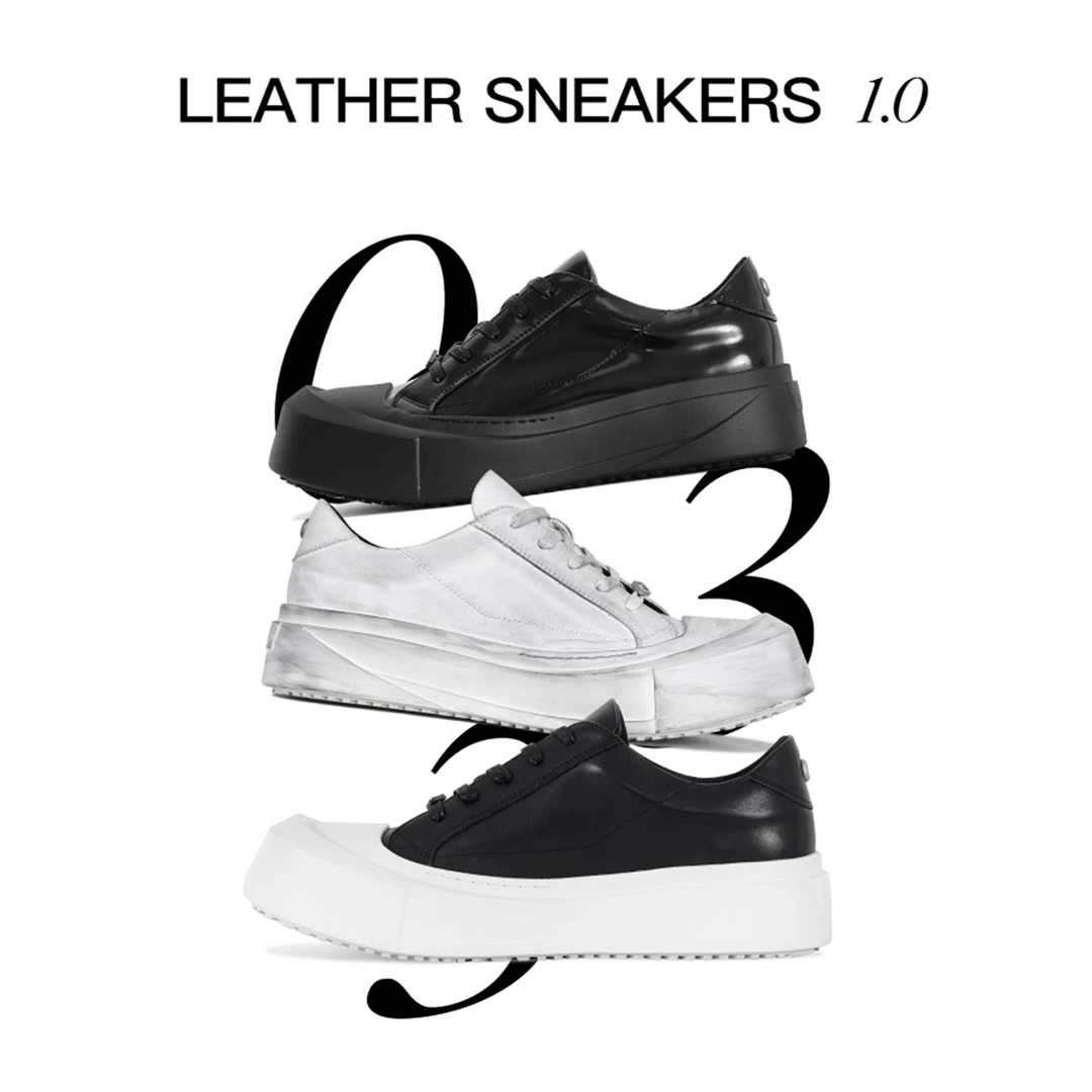 TERRAINCOGNITA-弧月系列三色厚底增高休闲板鞋百搭通勤特质香底