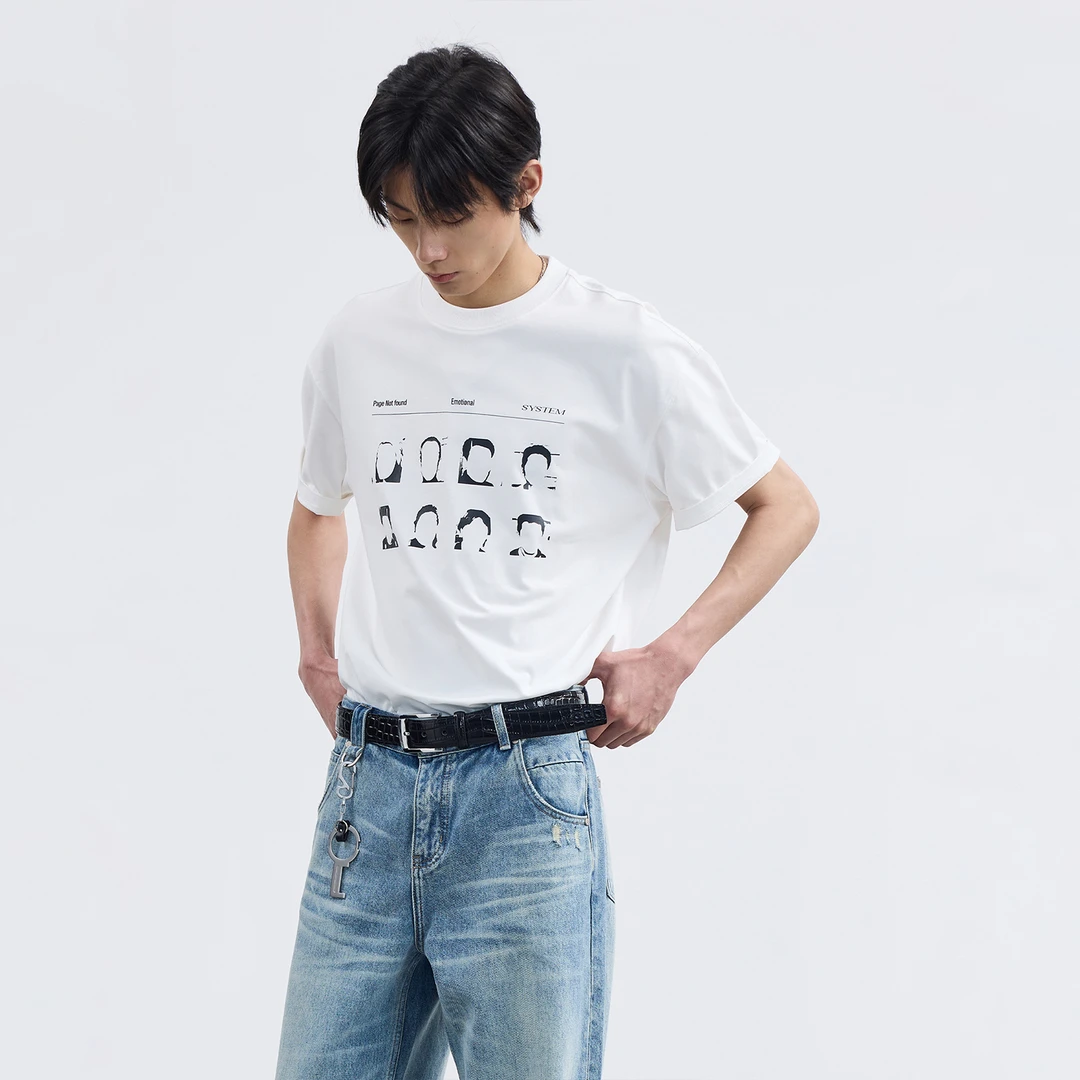 TERRAINCOGNITA24SS"404人像"印花短袖索罗娜夏季T恤男女休闲百搭