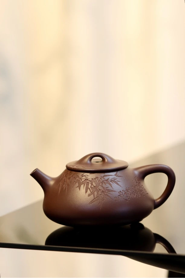 吕文俊 山禾石瓢 紫泥全手工紫砂壶