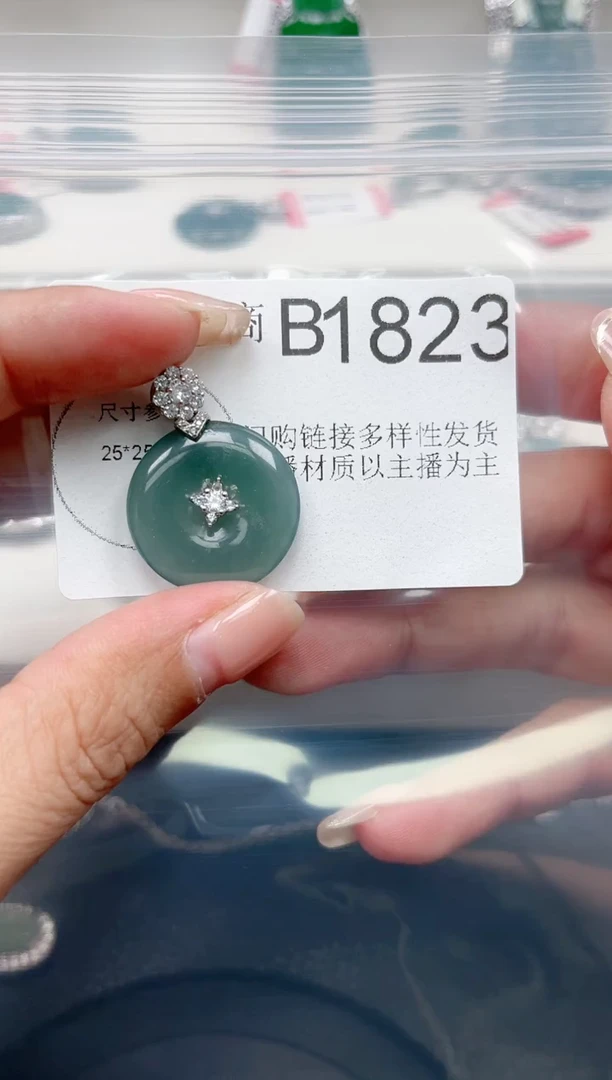 【闪购商品】翡翠颈饰未镶嵌1823赠皮绳