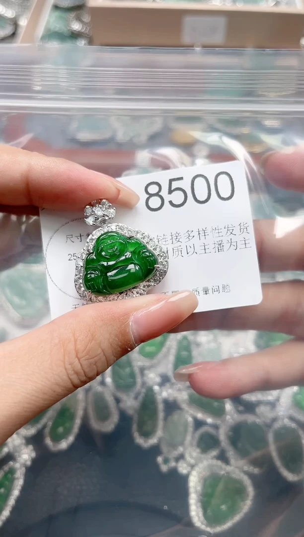 【闪购商品】翡翠颈饰未镶嵌8500【赠皮绳】