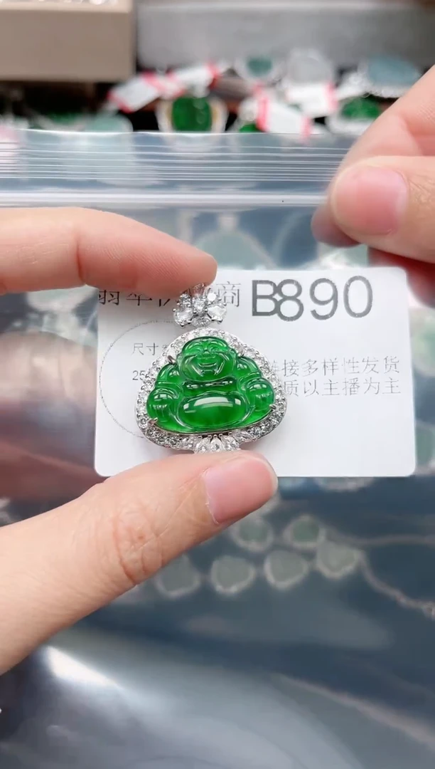 【闪购商品】翡翠颈饰未镶嵌赠皮绳890